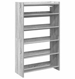 VidaXL Schoenenrek 60x25x100 cm bewerkt hout grijs sonoma eikenkleurig