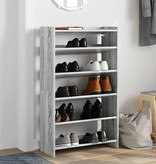 VidaXL Schoenenrek 60x25x100 cm bewerkt hout grijs sonoma eikenkleurig