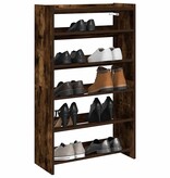 VidaXL Schoenenrek 60x25x100 cm bewerkt hout gerookt eikenkleurig