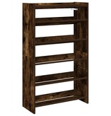 VidaXL Schoenenrek 60x25x100 cm bewerkt hout gerookt eikenkleurig