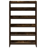 VidaXL Schoenenrek 60x25x100 cm bewerkt hout gerookt eikenkleurig