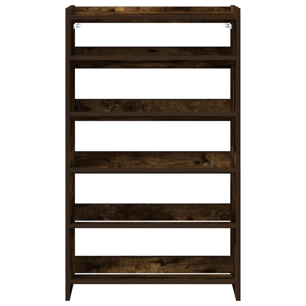 VidaXL Schoenenrek 60x25x100 cm bewerkt hout gerookt eikenkleurig