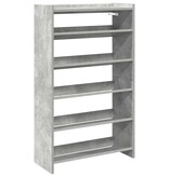 VidaXL Schoenenrek 60x25x100 cm bewerkt hout betongrijs