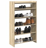 VidaXL Schoenenrek 60x25x100 cm bewerkt hout sonoma eikenkleurig
