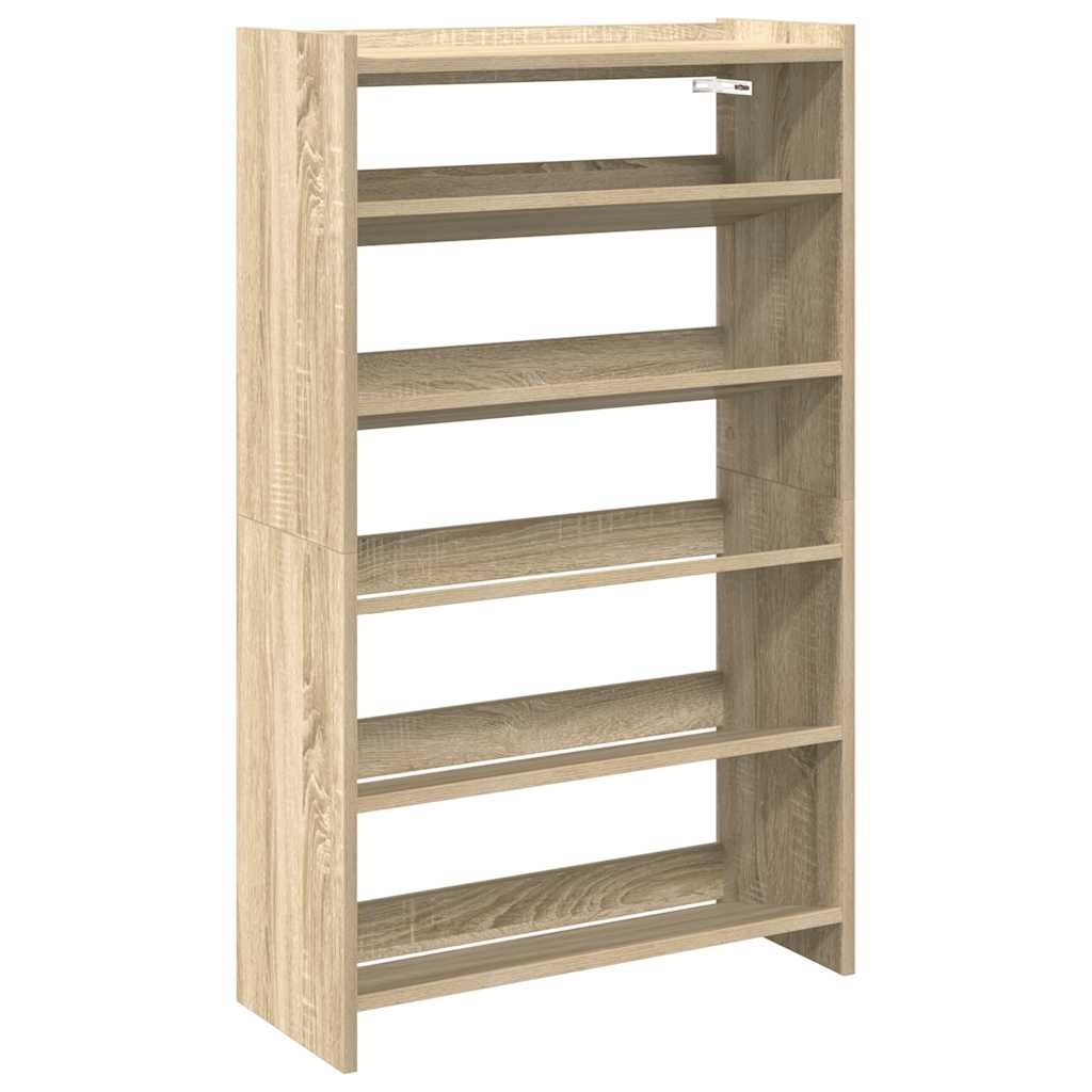 VidaXL Schoenenrek 60x25x100 cm bewerkt hout sonoma eikenkleurig