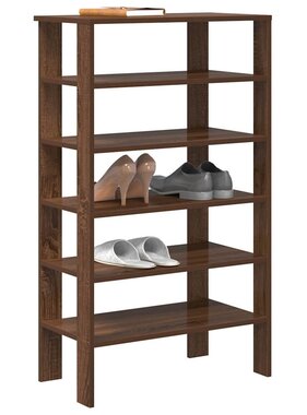 VidaXL Schoenenrek 61x32x105 cm bewerkt hout bruin eikenkleur