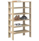 VidaXL Schoenenrek 61x32x105 cm bewerkt hout sonoma eikenkleurig