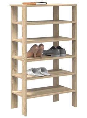 VidaXL Schoenenrek 61x32x105 cm bewerkt hout sonoma eikenkleurig