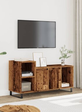 VidaXL Tv-meubel 100x35x55 cm bewerkt hout oud houtkleurig