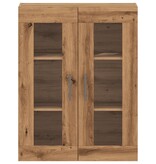 VidaXL Dressoir 69,5x34x90 cm bewerkt hout artisanaal eikenkleur