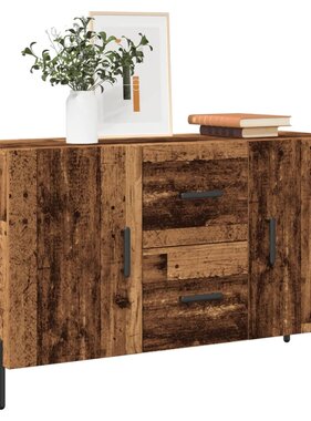 VidaXL Dressoir 100x36x60 cm bewerkt hout oud houtkleurig