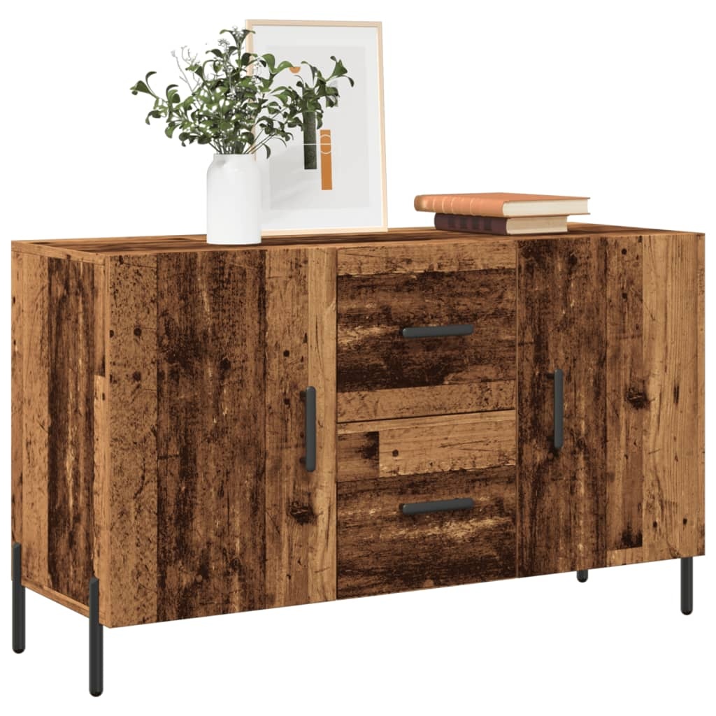 VidaXL Dressoir 100x36x60 cm bewerkt hout oud houtkleurig