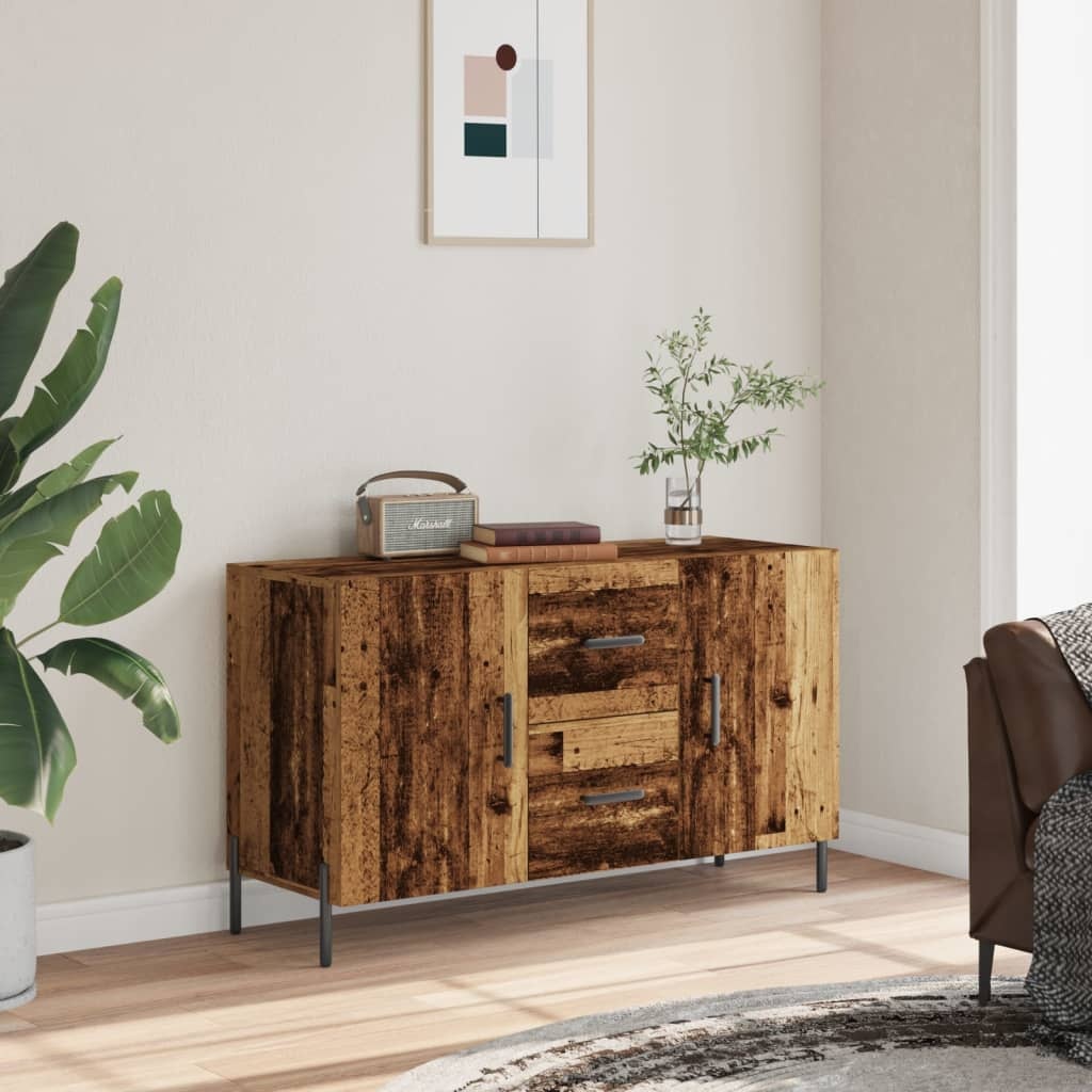 VidaXL Dressoir 100x36x60 cm bewerkt hout oud houtkleurig