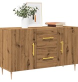 VidaXL Dressoir 100x36x60 cm bewerkt hout artisanaal eikenkleurig