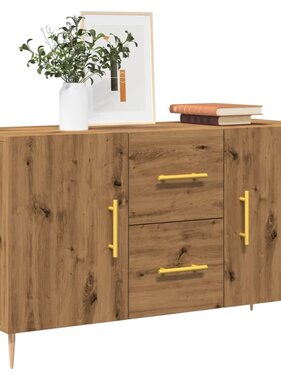 VidaXL Dressoir 100x36x60 cm bewerkt hout artisanaal eikenkleurig