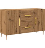 VidaXL Dressoir 100x36x60 cm bewerkt hout artisanaal eikenkleurig