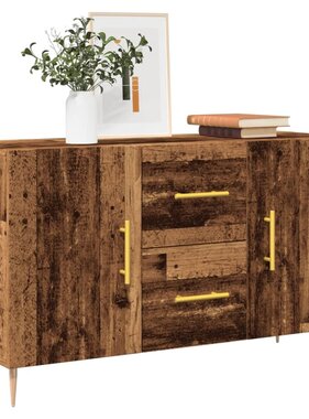 VidaXL Dressoir 100x36x60 cm bewerkt hout oud houtkleurig