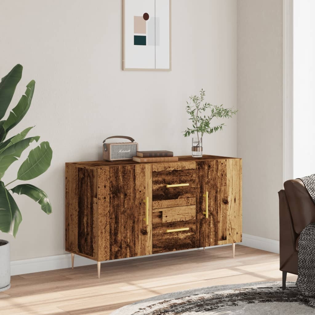 VidaXL Dressoir 100x36x60 cm bewerkt hout oud houtkleurig