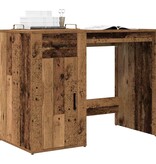 VidaXL Bureau 100x49x75 cm bewerkt hout oud houtkleurig