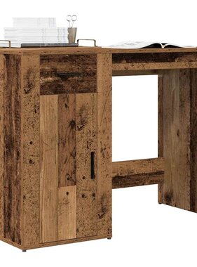 VidaXL Bureau 100x49x75 cm bewerkt hout oud houtkleurig