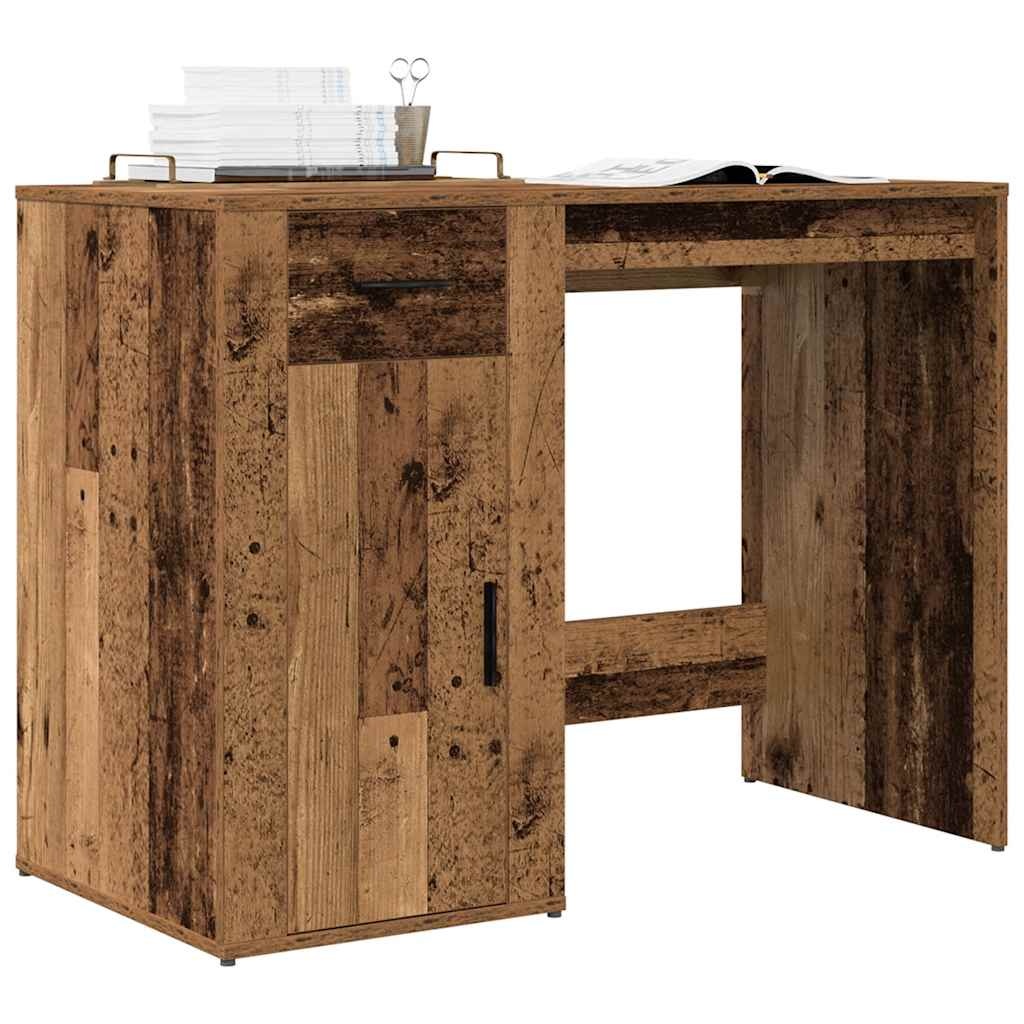 VidaXL Bureau 100x49x75 cm bewerkt hout oud houtkleurig