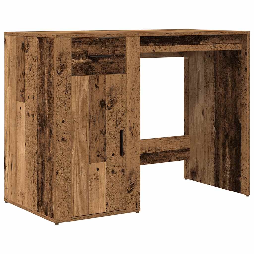 VidaXL Bureau 100x49x75 cm bewerkt hout oud houtkleurig