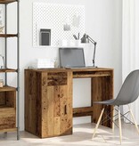 VidaXL Bureau 100x49x75 cm bewerkt hout oud houtkleurig
