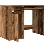 VidaXL Bureau 100x49x75 cm bewerkt hout oud houtkleurig