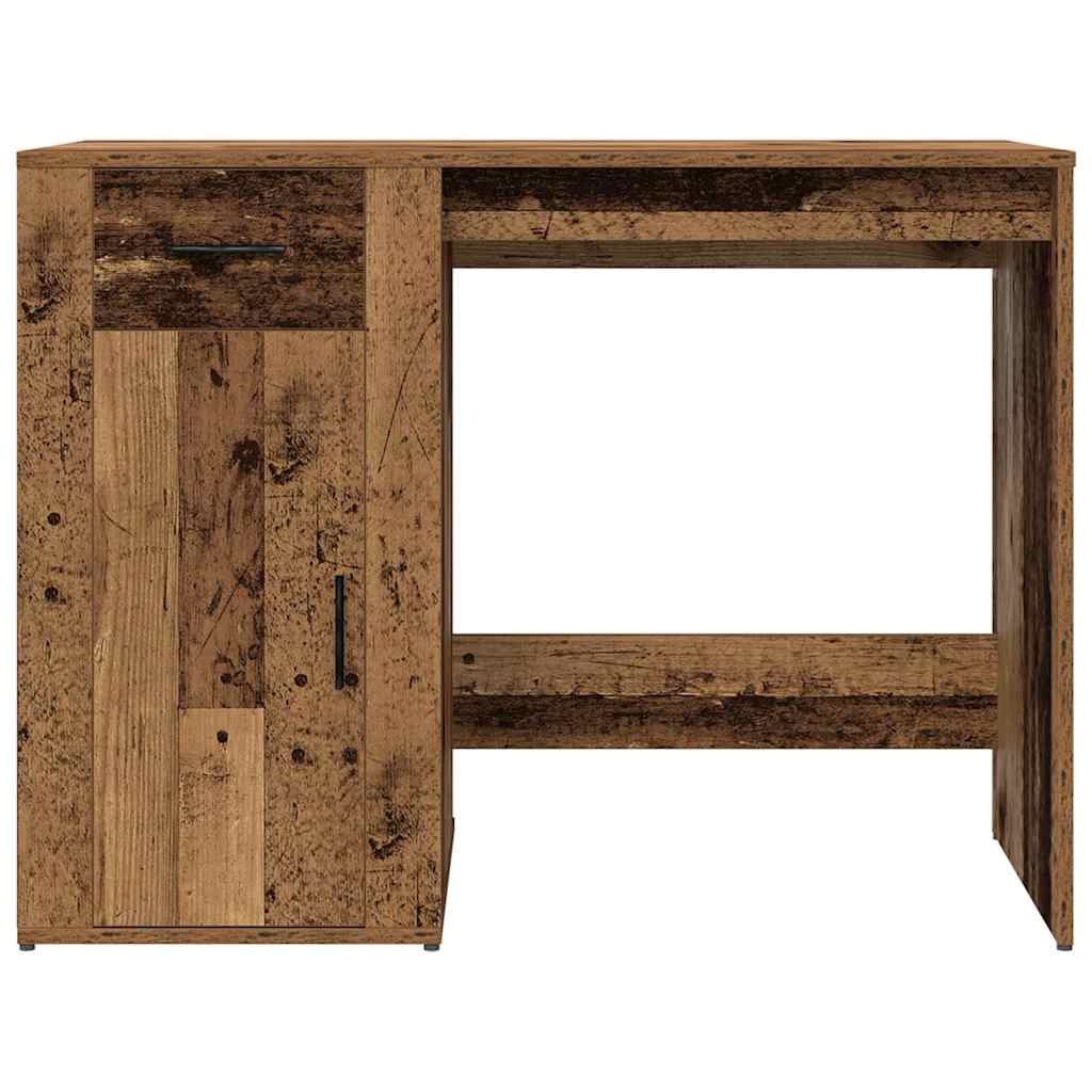 VidaXL Bureau 100x49x75 cm bewerkt hout oud houtkleurig