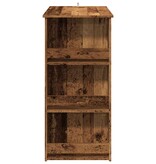 VidaXL Bartafel met opbergrek 102x50x103,5 cm oud houtkleurig