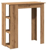 VidaXL Bartafel met schap 102x50x103,5cm bewerkt hout artisanaal eiken