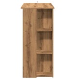 VidaXL Bartafel met schap 102x50x103,5cm bewerkt hout artisanaal eiken