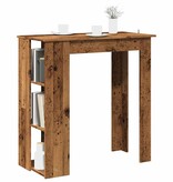 VidaXL Bartafel met schap 102x50x103,5 cm bewerkt hout oud houtkleurig