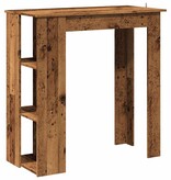 VidaXL Bartafel met schap 102x50x103,5 cm bewerkt hout oud houtkleurig