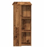 VidaXL Bartafel met schap 102x50x103,5 cm bewerkt hout oud houtkleurig