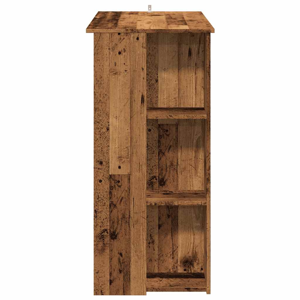VidaXL Bartafel met schap 102x50x103,5 cm bewerkt hout oud houtkleurig