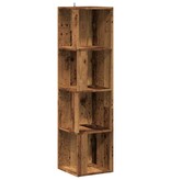 VidaXL Hoekkast 33x33x132 cm bewerkt hout oud houtkleurig