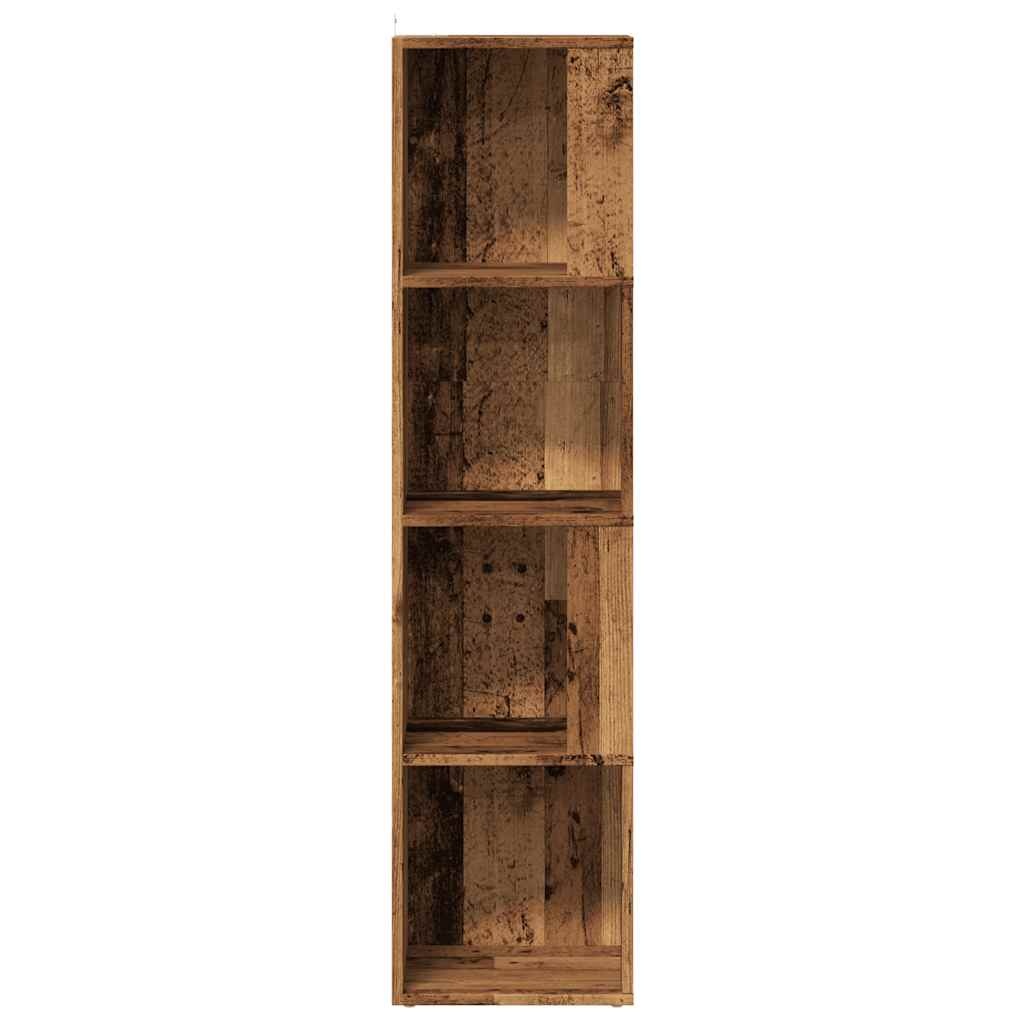 VidaXL Hoekkast 33x33x132 cm bewerkt hout oud houtkleurig