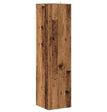 VidaXL Hoekkast 33x33x132 cm bewerkt hout oud houtkleurig
