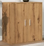 VidaXL Schoenenkasten 2 st 32x35x70 cm bewerkt hout artisanaal eiken