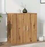 VidaXL Schoenenkasten 2 st 32x35x70 cm bewerkt hout artisanaal eiken