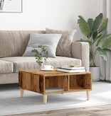 VidaXL Salontafel 60x60x30 cm bewerkt hout oud houtkleurig