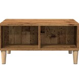 VidaXL Salontafel 60x60x30 cm bewerkt hout oud houtkleurig