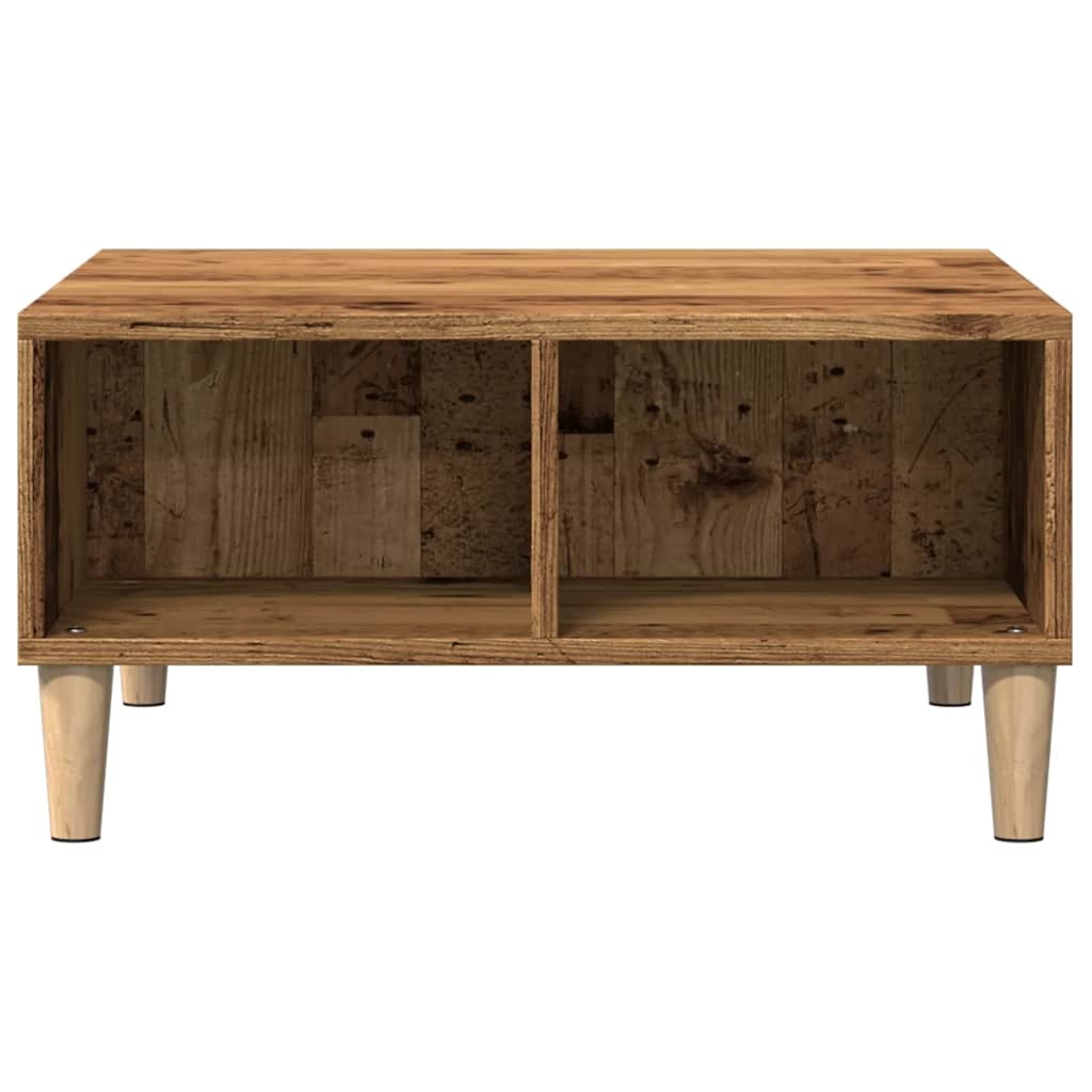 VidaXL Salontafel 60x60x30 cm bewerkt hout oud houtkleurig