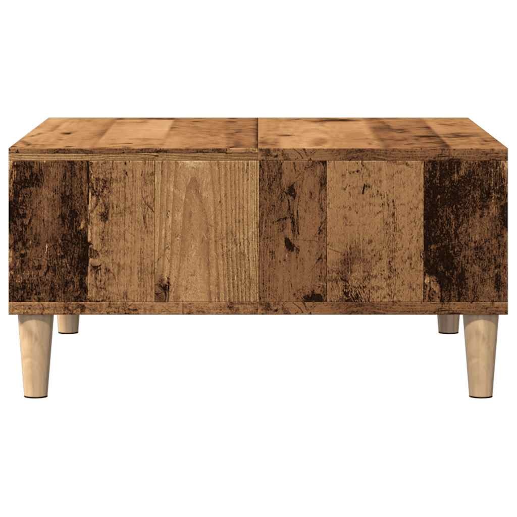 VidaXL Salontafel 60x60x30 cm bewerkt hout oud houtkleurig