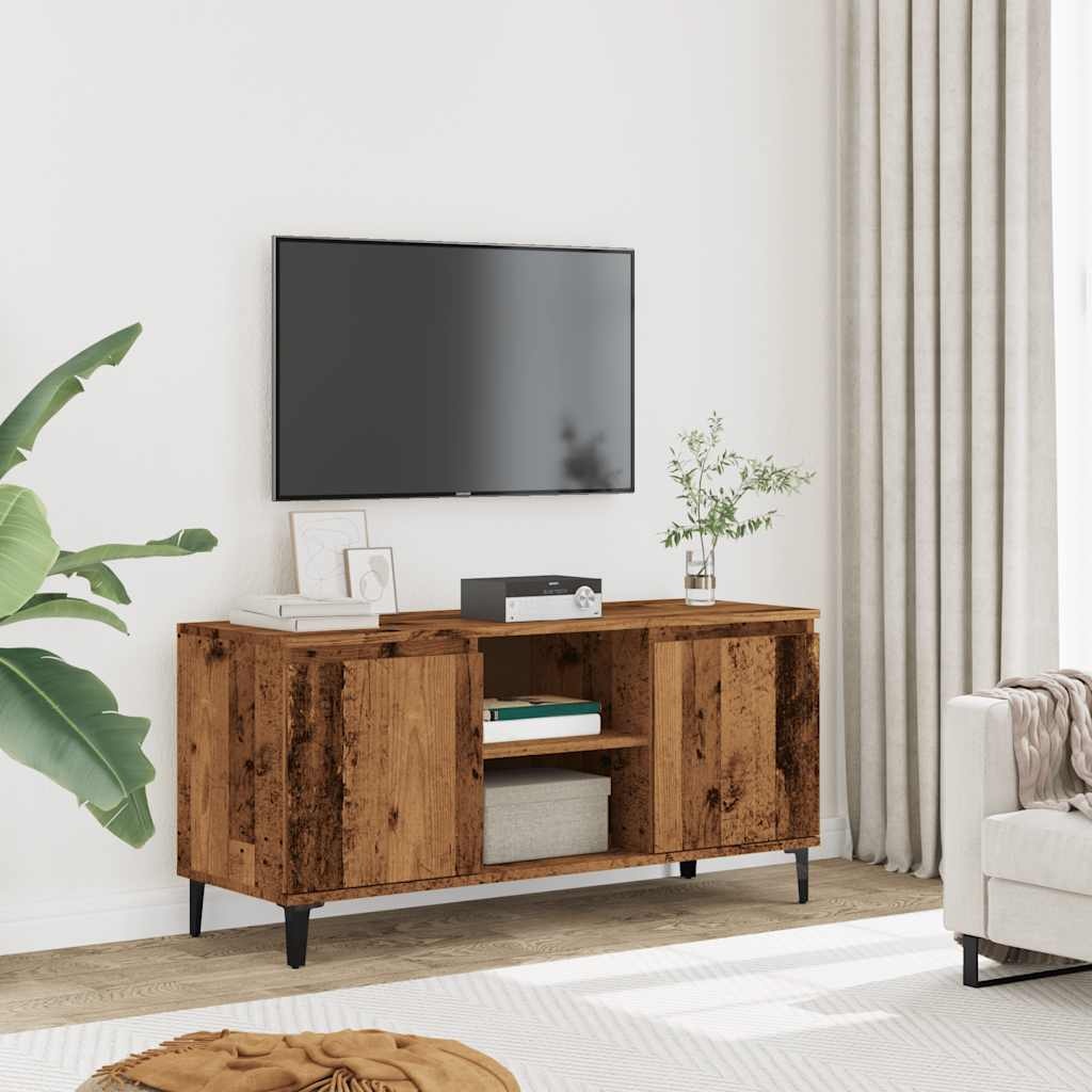 VidaXL Tv-meubel 102x35x50 cm bewerkt hout oud houtkleurig