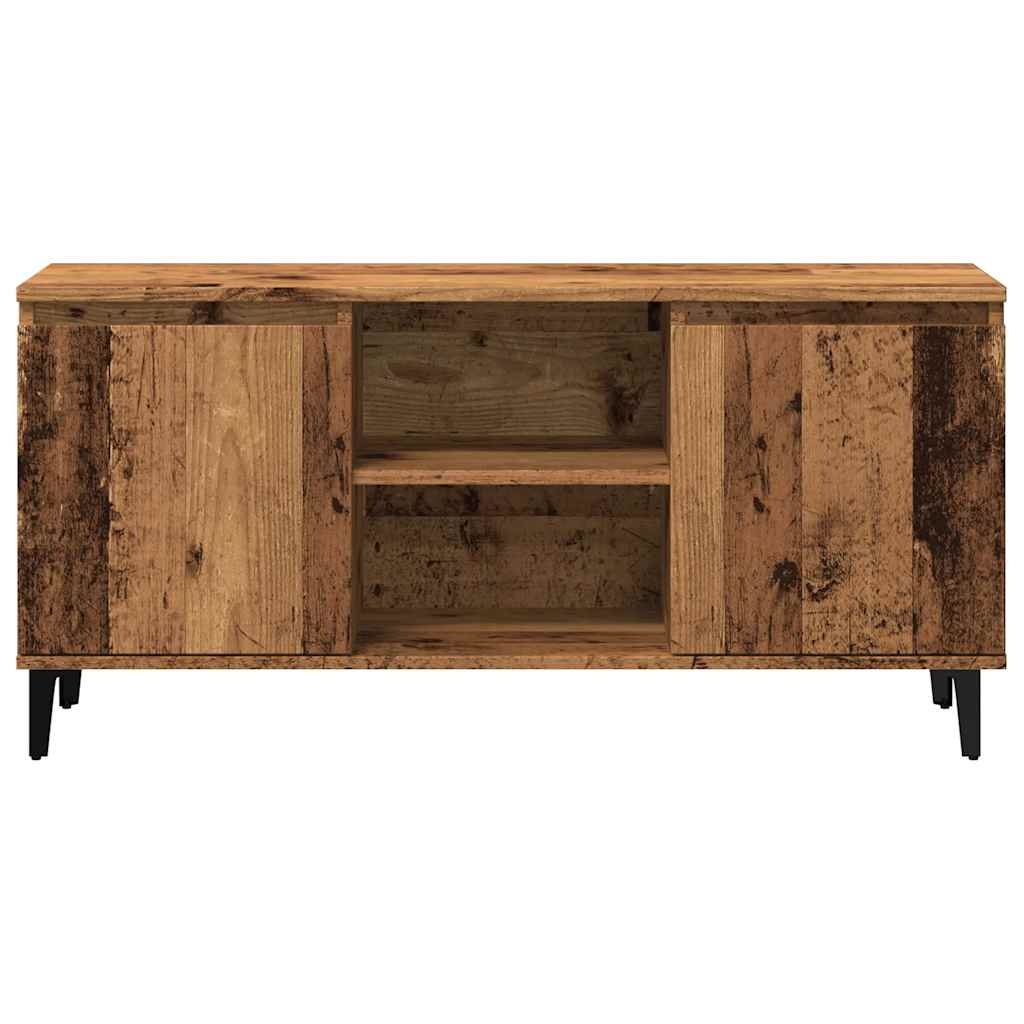 VidaXL Tv-meubel 102x35x50 cm bewerkt hout oud houtkleurig