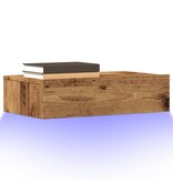 VidaXL Tv-meubels met LED-verlichting 2 st 60x35x15,5 cm oud hout