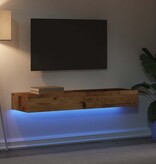 VidaXL Tv-meubels met LED-verlichting 2 st 60x35x15,5 cm oud hout