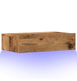 VidaXL Tv-meubel met LED-verlichting 60x35x15,5 cm oud houtkleurig